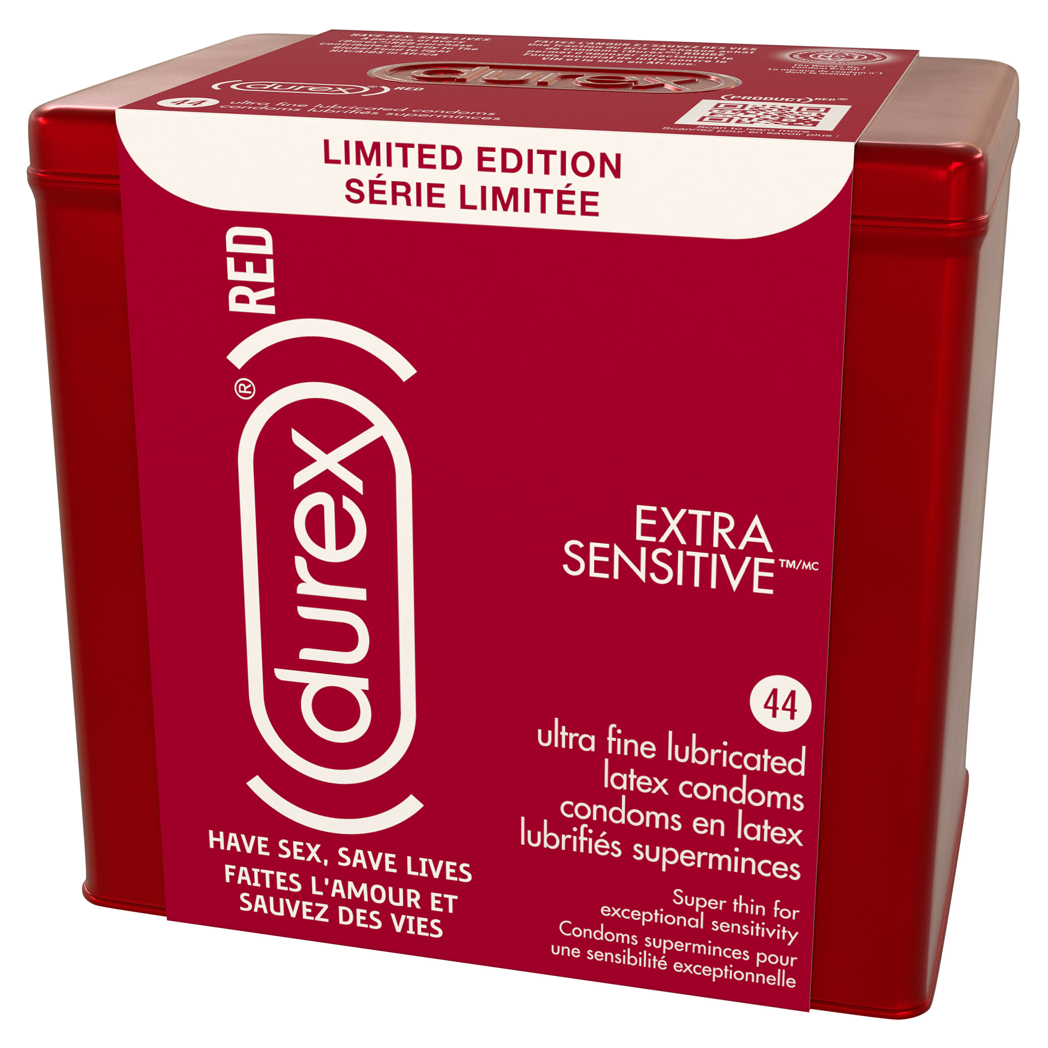 DUREX® CONDOM - (RED)® Limited Edition Tin 16/44 ct (Canada)